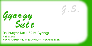gyorgy sult business card